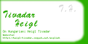 tivadar heigl business card